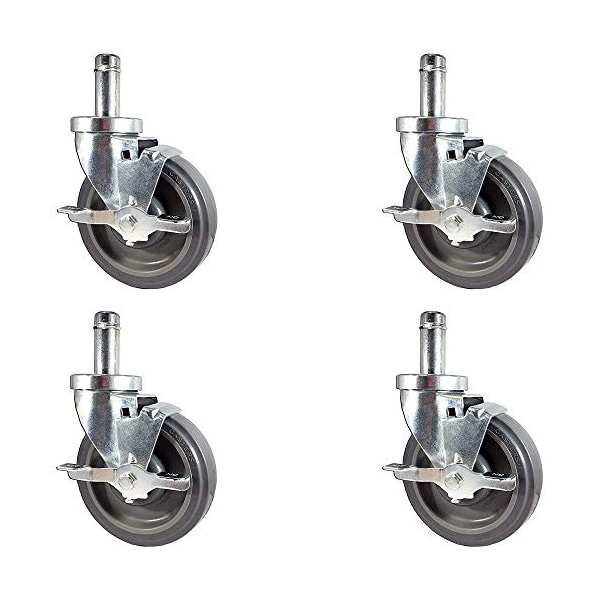 Casterhq Caster Barn, NEW 5" Caster set for Metro Wire Shelving, Cas, PK4 HD5050-12-PLY-TLB-SO4 - main